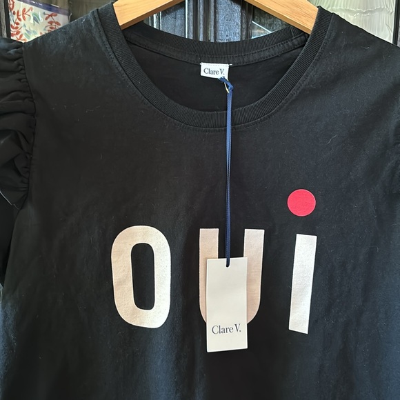 Clare V. Oui Petit Ruffle Tee - Picture 6 of 9